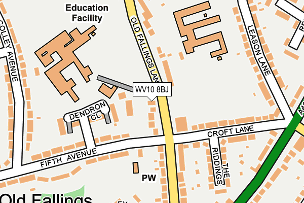 WV10 8BJ map - OS OpenMap – Local (Ordnance Survey)