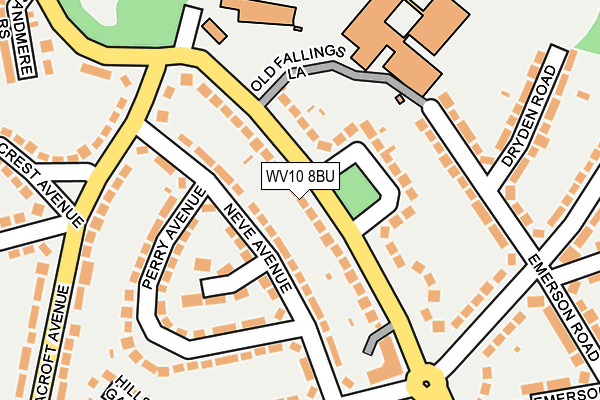 WV10 8BU map - OS OpenMap – Local (Ordnance Survey)