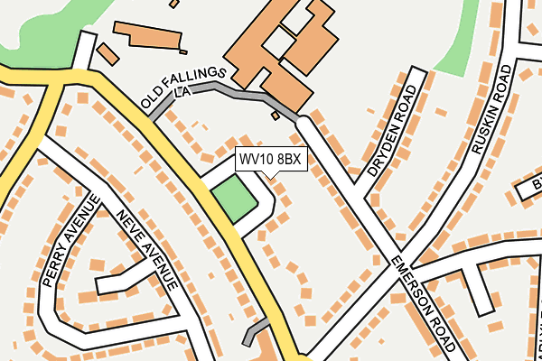 WV10 8BX map - OS OpenMap – Local (Ordnance Survey)