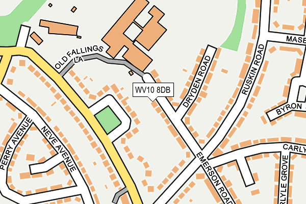 WV10 8DB map - OS OpenMap – Local (Ordnance Survey)
