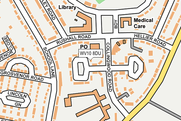 WV10 8DU map - OS OpenMap – Local (Ordnance Survey)