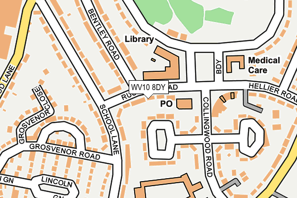 WV10 8DY map - OS OpenMap – Local (Ordnance Survey)