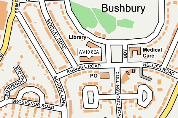 WV10 8EA map - OS OpenMap – Local (Ordnance Survey)