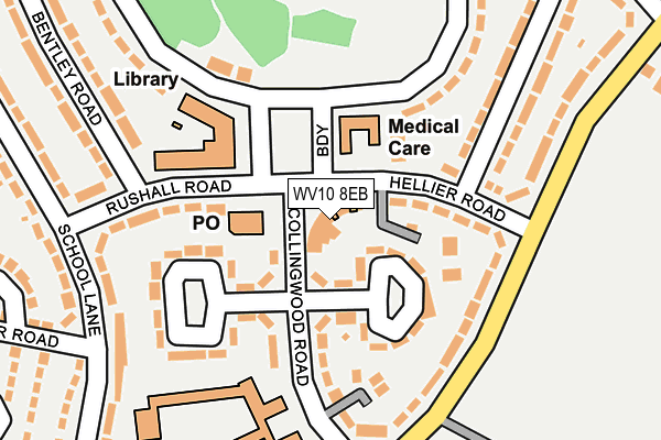 WV10 8EB map - OS OpenMap – Local (Ordnance Survey)