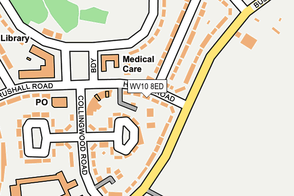 WV10 8ED map - OS OpenMap – Local (Ordnance Survey)