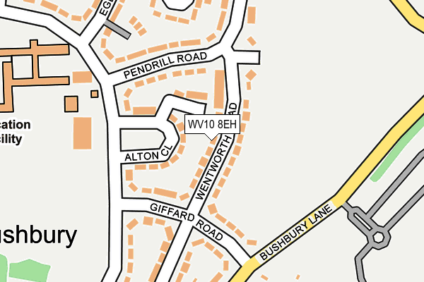 WV10 8EH map - OS OpenMap – Local (Ordnance Survey)