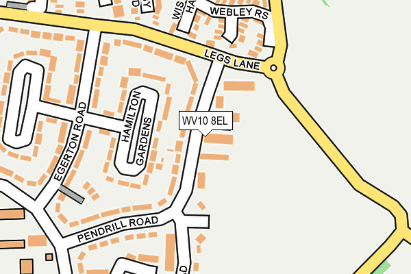 WV10 8EL map - OS OpenMap – Local (Ordnance Survey)