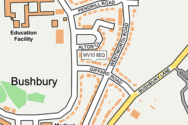 WV10 8EQ map - OS OpenMap – Local (Ordnance Survey)