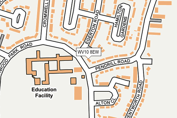 WV10 8EW map - OS OpenMap – Local (Ordnance Survey)