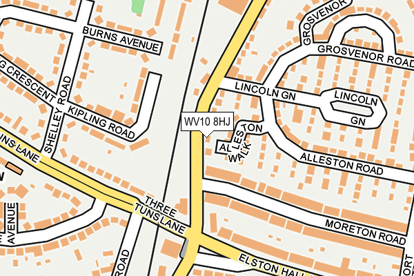 WV10 8HJ map - OS OpenMap – Local (Ordnance Survey)