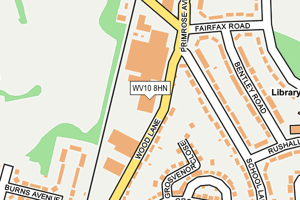 WV10 8HN map - OS OpenMap – Local (Ordnance Survey)