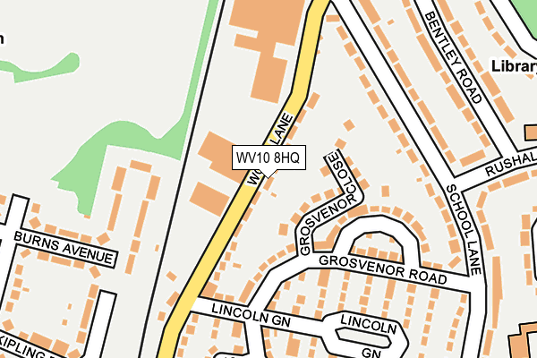 WV10 8HQ map - OS OpenMap – Local (Ordnance Survey)