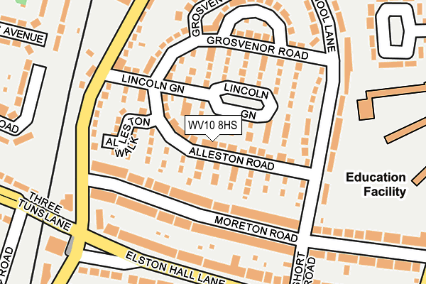 WV10 8HS map - OS OpenMap – Local (Ordnance Survey)