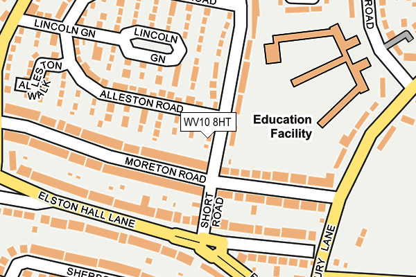 WV10 8HT map - OS OpenMap – Local (Ordnance Survey)