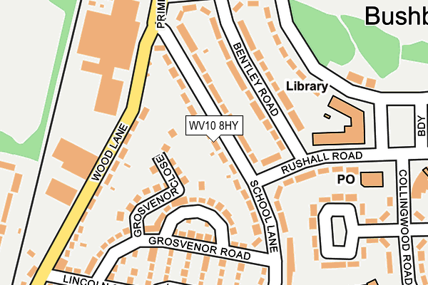 WV10 8HY map - OS OpenMap – Local (Ordnance Survey)