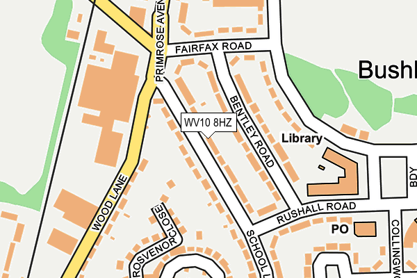 WV10 8HZ map - OS OpenMap – Local (Ordnance Survey)