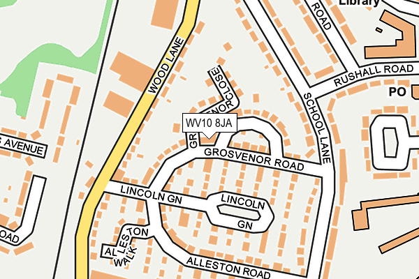 WV10 8JA map - OS OpenMap – Local (Ordnance Survey)