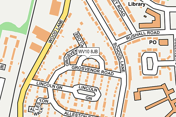 WV10 8JB map - OS OpenMap – Local (Ordnance Survey)