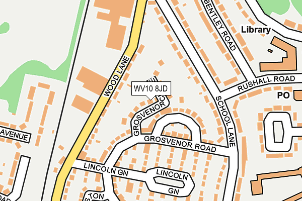 WV10 8JD map - OS OpenMap – Local (Ordnance Survey)