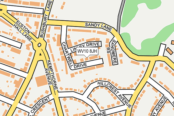 WV10 8JH map - OS OpenMap – Local (Ordnance Survey)