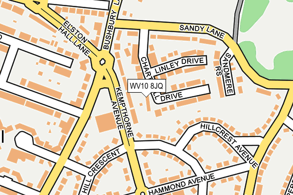 WV10 8JQ map - OS OpenMap – Local (Ordnance Survey)