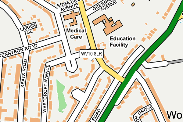 WV10 8LR map - OS OpenMap – Local (Ordnance Survey)