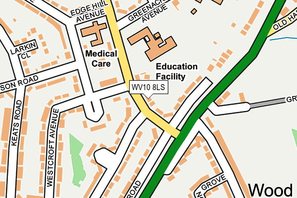 WV10 8LS map - OS OpenMap – Local (Ordnance Survey)