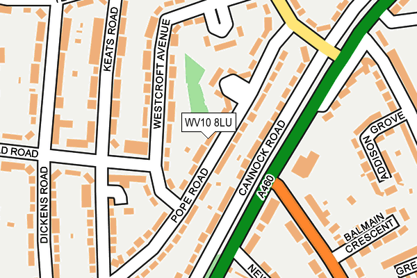 WV10 8LU map - OS OpenMap – Local (Ordnance Survey)