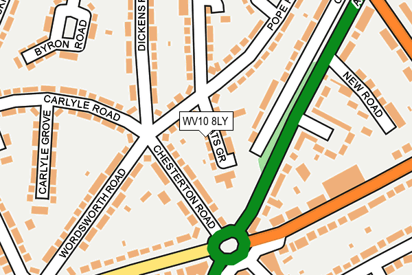 WV10 8LY map - OS OpenMap – Local (Ordnance Survey)