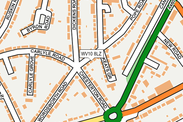 WV10 8LZ map - OS OpenMap – Local (Ordnance Survey)