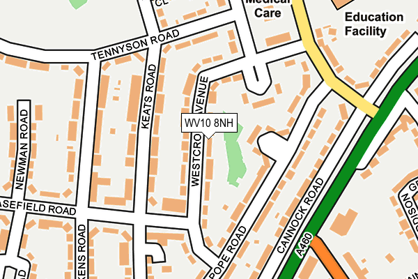 WV10 8NH map - OS OpenMap – Local (Ordnance Survey)