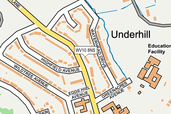 WV10 8NS map - OS OpenMap – Local (Ordnance Survey)