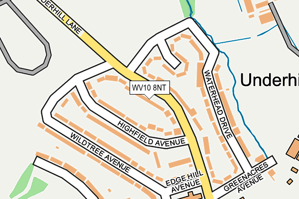 WV10 8NT map - OS OpenMap – Local (Ordnance Survey)