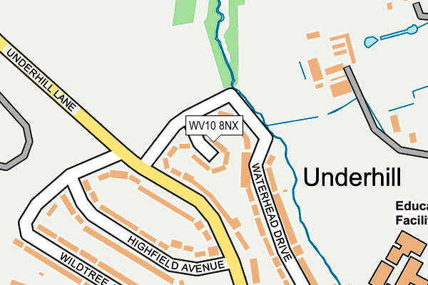 WV10 8NX map - OS OpenMap – Local (Ordnance Survey)