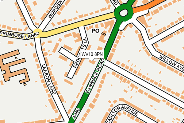 WV10 8PN map - OS OpenMap – Local (Ordnance Survey)