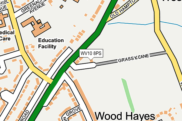 WV10 8PS map - OS OpenMap – Local (Ordnance Survey)