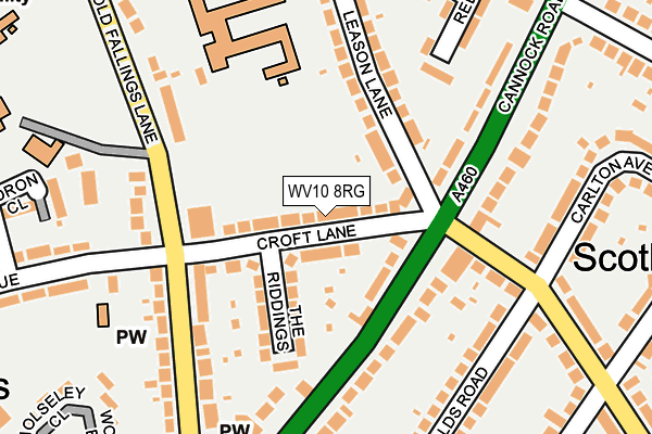 WV10 8RG map - OS OpenMap – Local (Ordnance Survey)
