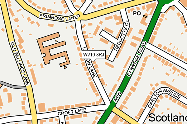 WV10 8RJ map - OS OpenMap – Local (Ordnance Survey)
