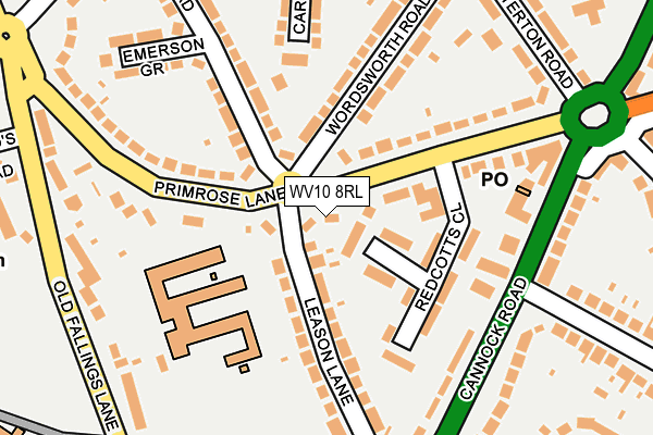 WV10 8RL map - OS OpenMap – Local (Ordnance Survey)