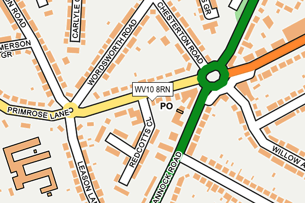 WV10 8RN map - OS OpenMap – Local (Ordnance Survey)