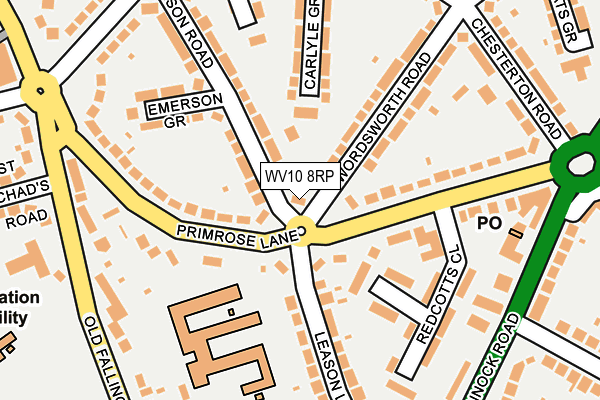WV10 8RP map - OS OpenMap – Local (Ordnance Survey)