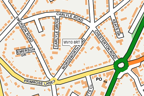 WV10 8RT map - OS OpenMap – Local (Ordnance Survey)