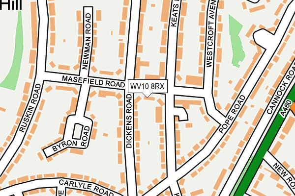 WV10 8RX map - OS OpenMap – Local (Ordnance Survey)