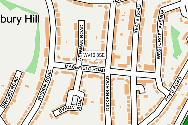 WV10 8SE map - OS OpenMap – Local (Ordnance Survey)