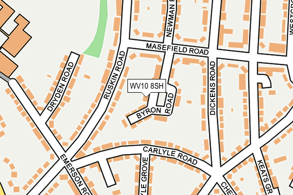 WV10 8SH map - OS OpenMap – Local (Ordnance Survey)