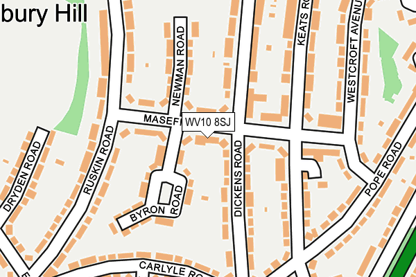 WV10 8SJ map - OS OpenMap – Local (Ordnance Survey)