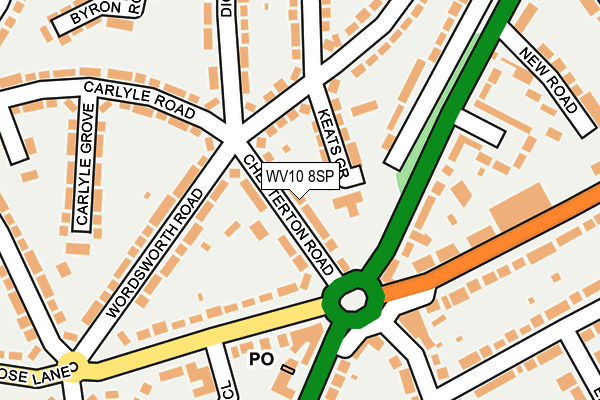 WV10 8SP map - OS OpenMap – Local (Ordnance Survey)