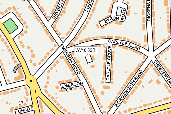 WV10 8SR map - OS OpenMap – Local (Ordnance Survey)