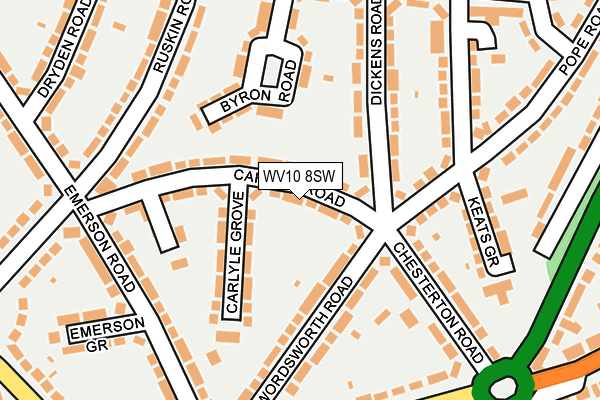 WV10 8SW map - OS OpenMap – Local (Ordnance Survey)