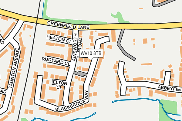 WV10 8TB map - OS OpenMap – Local (Ordnance Survey)